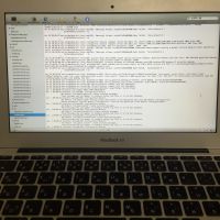 電源が落ちてしまうAirの修理：画面はログの確認